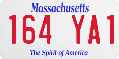 MA license plate 164YA1