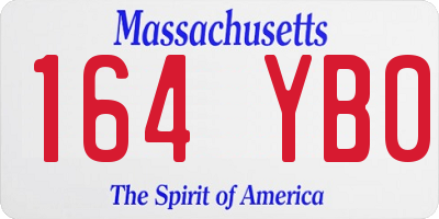 MA license plate 164YB0