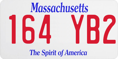 MA license plate 164YB2