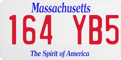 MA license plate 164YB5