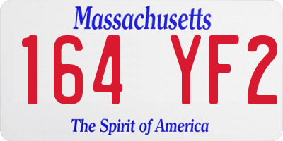 MA license plate 164YF2