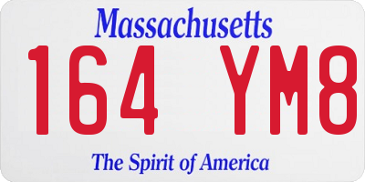 MA license plate 164YM8