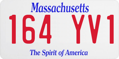 MA license plate 164YV1