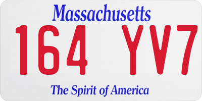 MA license plate 164YV7
