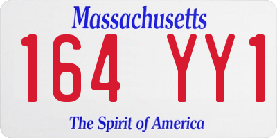 MA license plate 164YY1