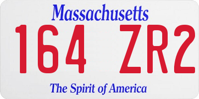 MA license plate 164ZR2