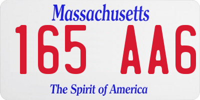 MA license plate 165AA6
