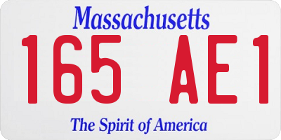 MA license plate 165AE1