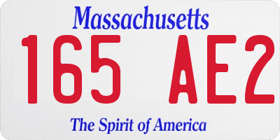 MA license plate 165AE2