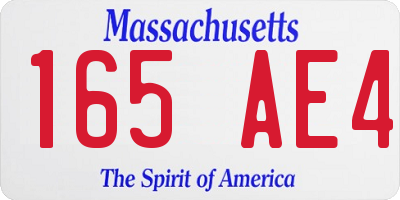 MA license plate 165AE4