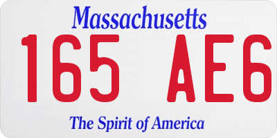 MA license plate 165AE6