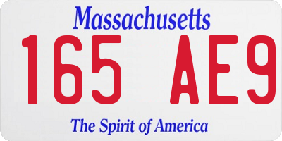 MA license plate 165AE9