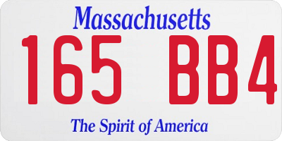 MA license plate 165BB4