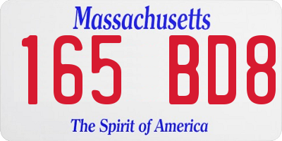 MA license plate 165BD8
