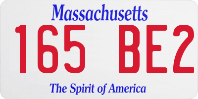 MA license plate 165BE2