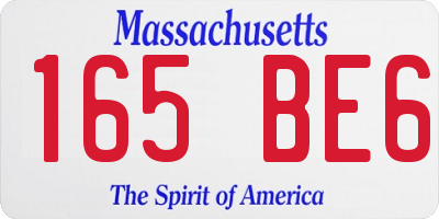 MA license plate 165BE6