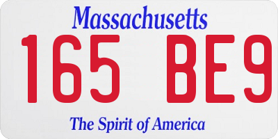 MA license plate 165BE9