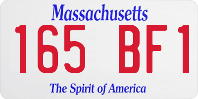 MA license plate 165BF1