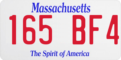 MA license plate 165BF4