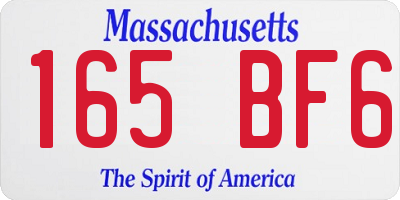 MA license plate 165BF6