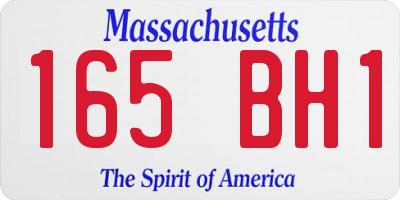 MA license plate 165BH1