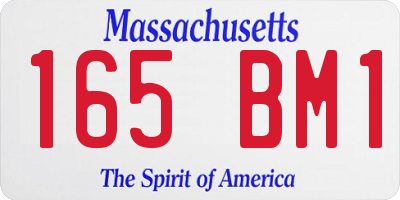 MA license plate 165BM1