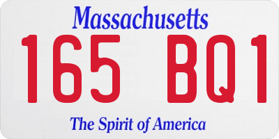MA license plate 165BQ1