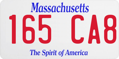 MA license plate 165CA8