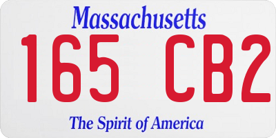 MA license plate 165CB2