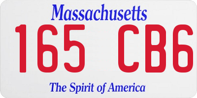 MA license plate 165CB6