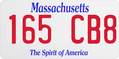 MA license plate 165CB8