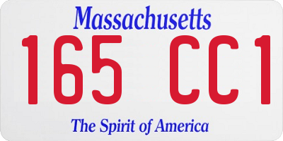 MA license plate 165CC1