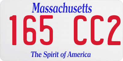 MA license plate 165CC2