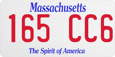 MA license plate 165CC6