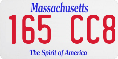 MA license plate 165CC8
