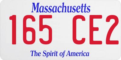 MA license plate 165CE2
