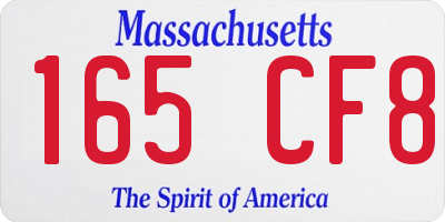 MA license plate 165CF8