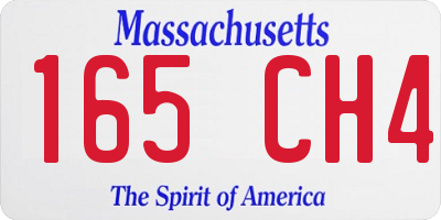 MA license plate 165CH4