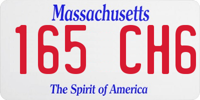 MA license plate 165CH6