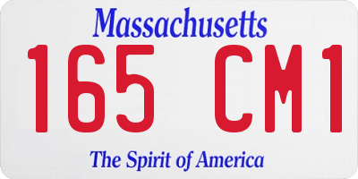 MA license plate 165CM1