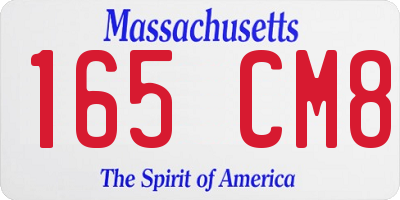 MA license plate 165CM8
