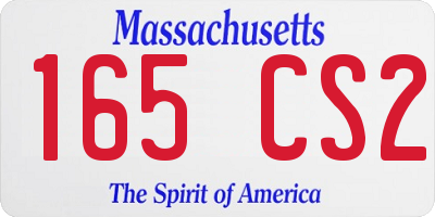 MA license plate 165CS2