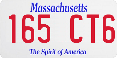 MA license plate 165CT6