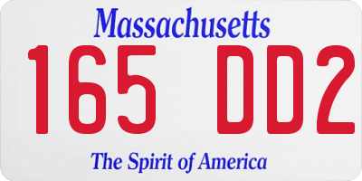 MA license plate 165DD2