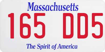 MA license plate 165DD5