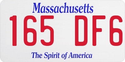 MA license plate 165DF6