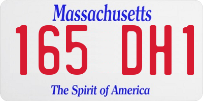 MA license plate 165DH1
