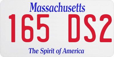 MA license plate 165DS2