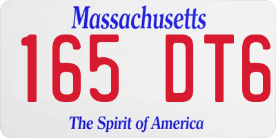 MA license plate 165DT6