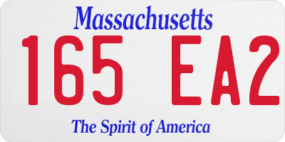 MA license plate 165EA2